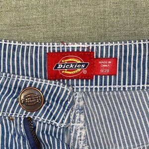 Dickies Women's Blue Pinstripe Jean Shorts